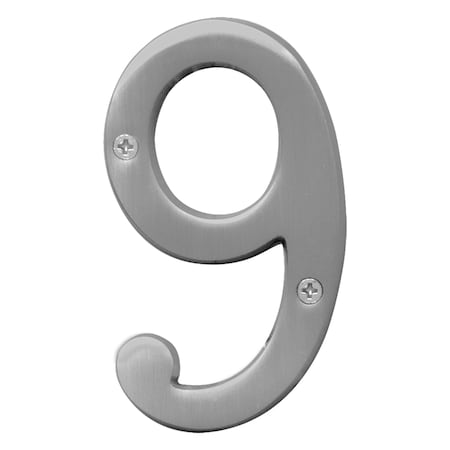 Hy-Ko 4In Satin Nickel Number 9, 3PK A30939